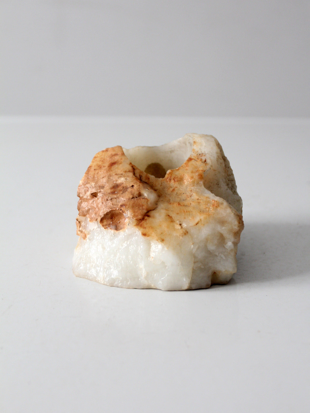 vintage onyx stone candle holder