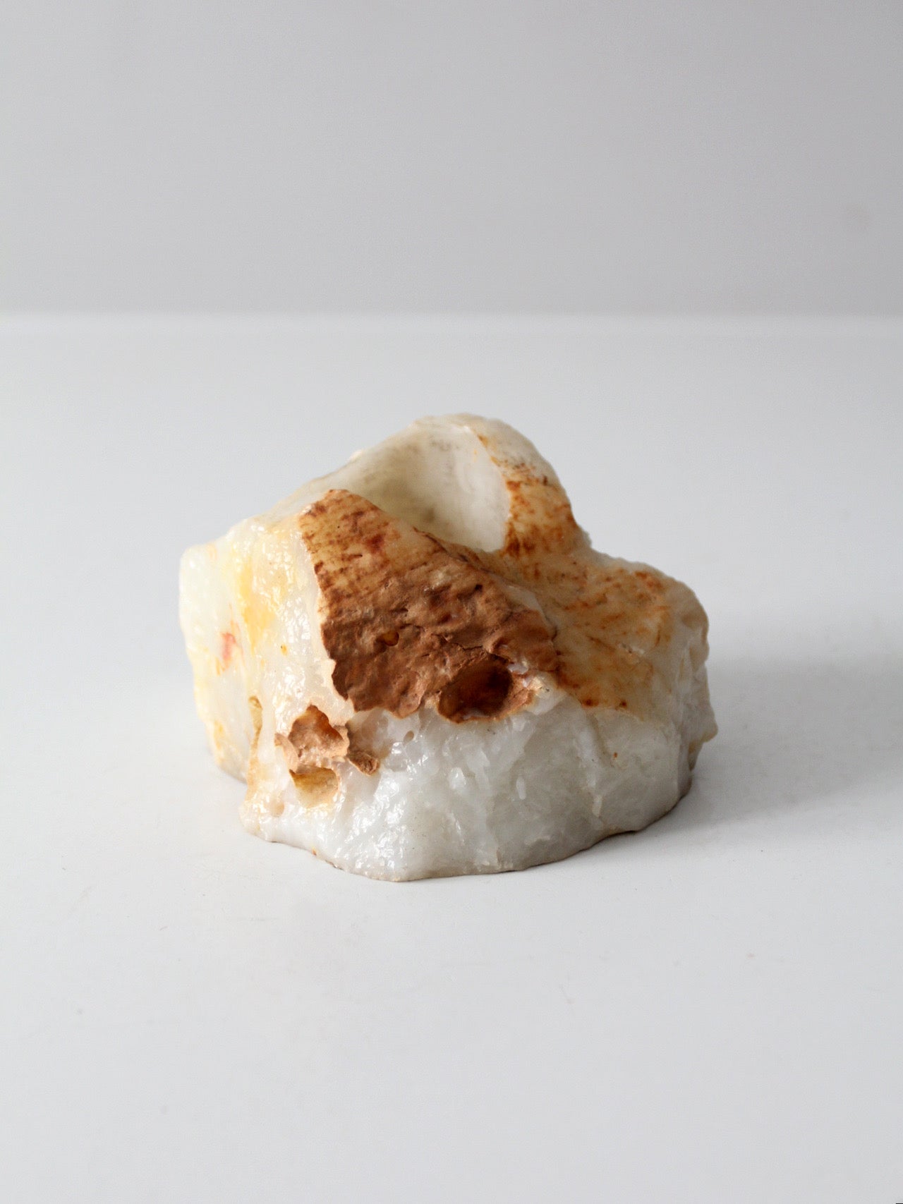 vintage onyx stone candle holder