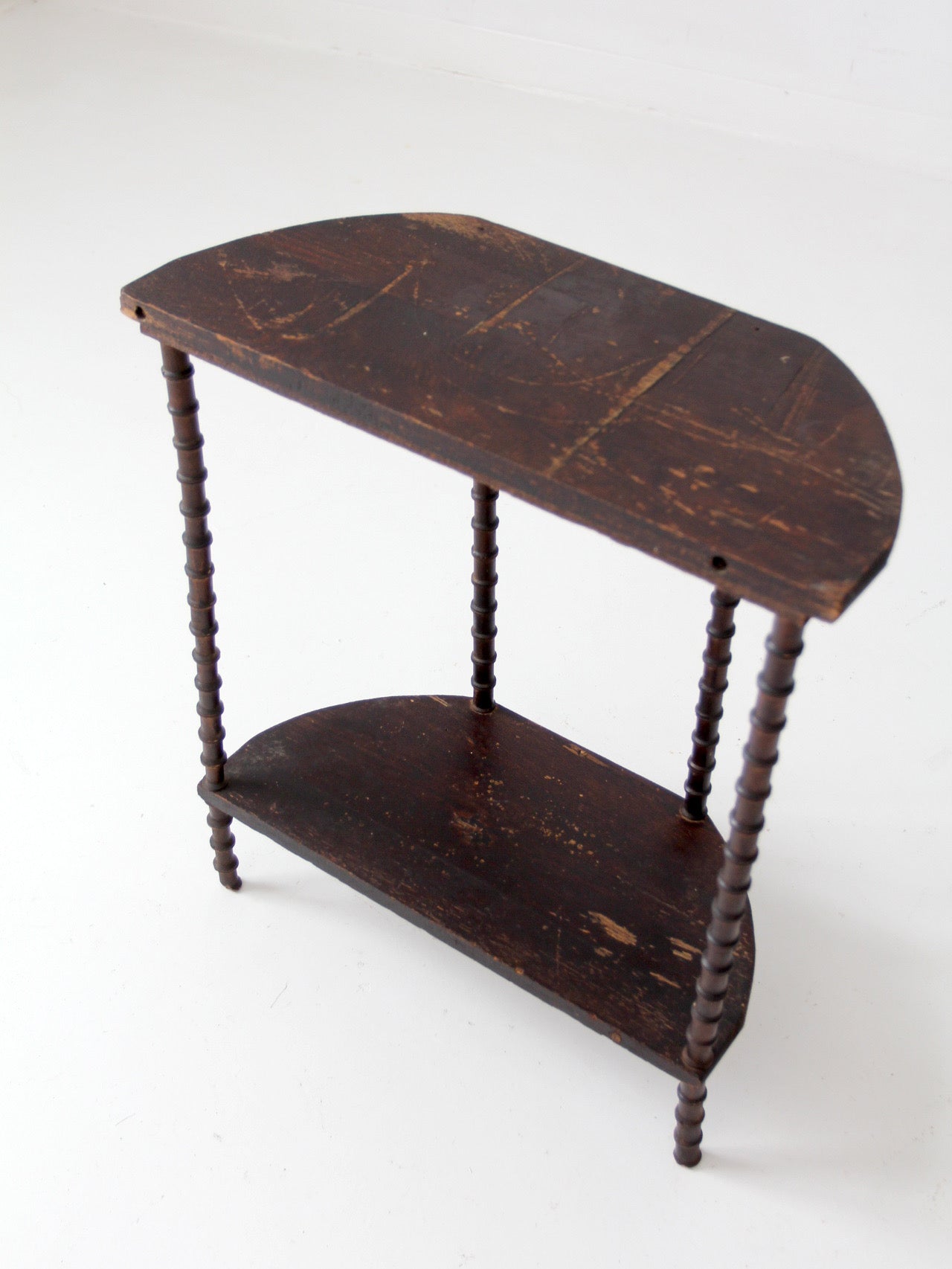 antique primitive folk art spool table