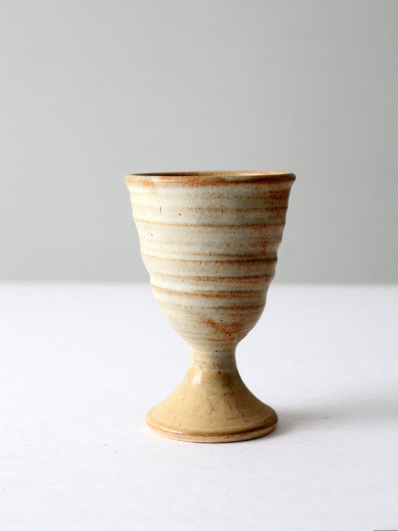 vintage studio pottery chalice