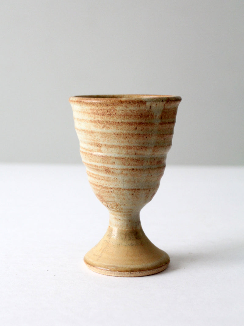 vintage studio pottery chalice