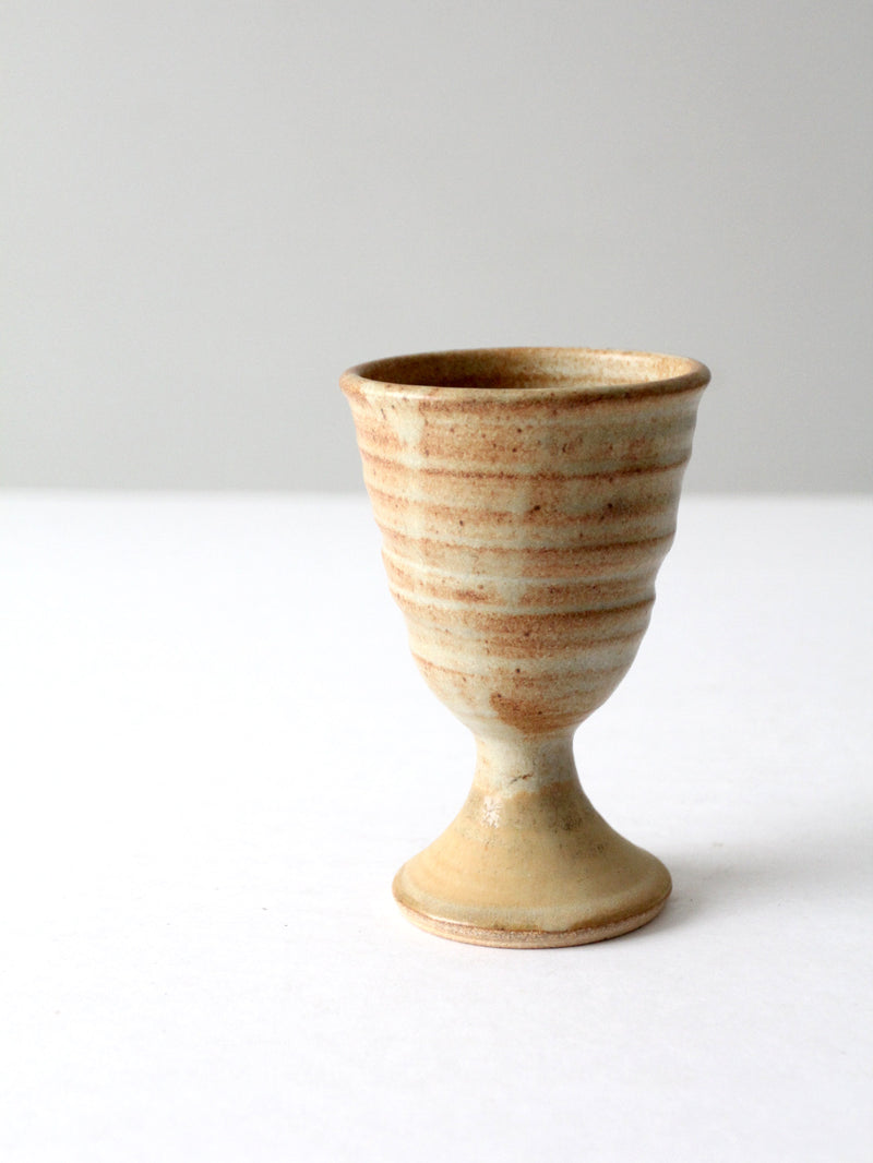 vintage studio pottery chalice