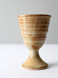 vintage studio pottery chalice