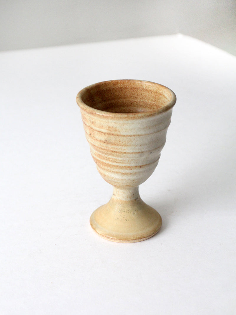 vintage studio pottery chalice