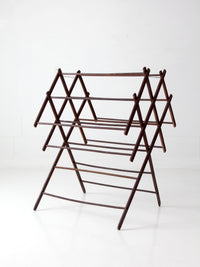 antique primitive folding wood drying rack