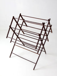 antique primitive folding wood drying rack