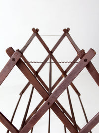 antique primitive folding wood drying rack
