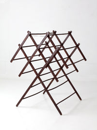 antique primitive folding wood drying rack