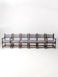 vintage Jacobean Revival style set of 6