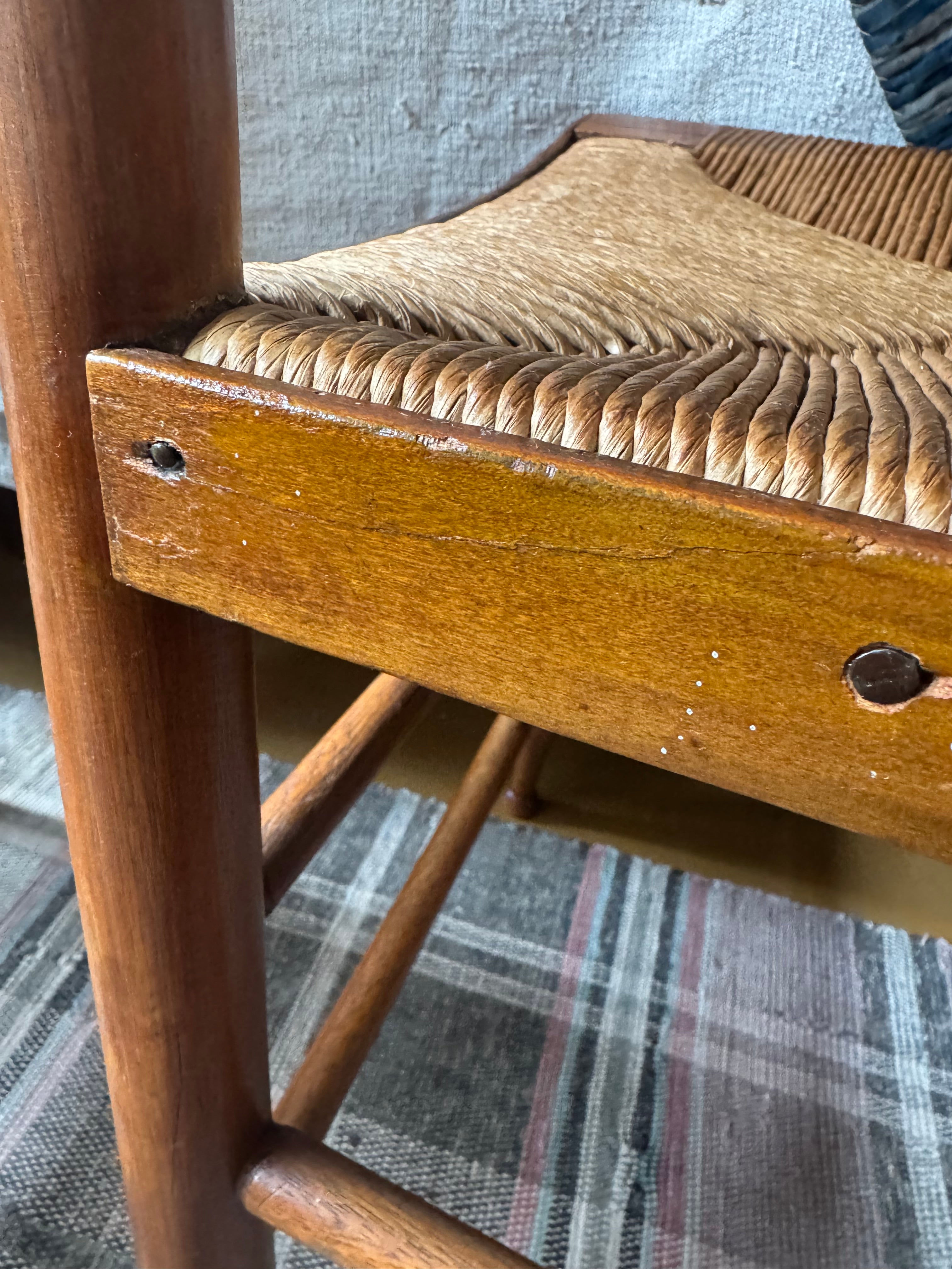 antique rush seat chairs set of 6 – 86 Vintage