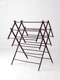 antique primitive folding wood drying rack