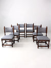 vintage Jacobean Revival style set of 6