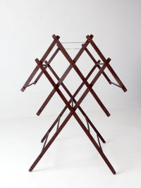 antique primitive folding wood drying rack