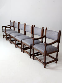 vintage Jacobean Revival style set of 6