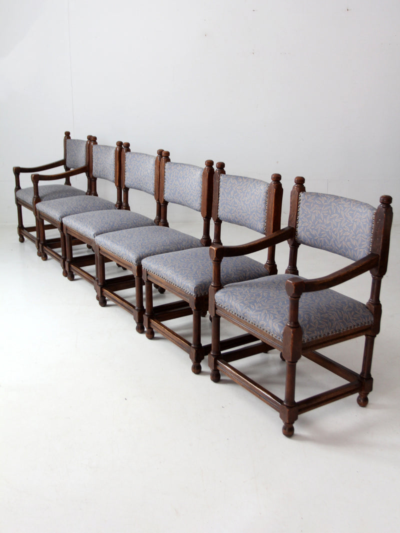 vintage Jacobean Revival style set of 6