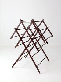 antique primitive folding wood drying rack