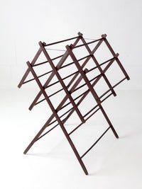 antique primitive folding wood drying rack