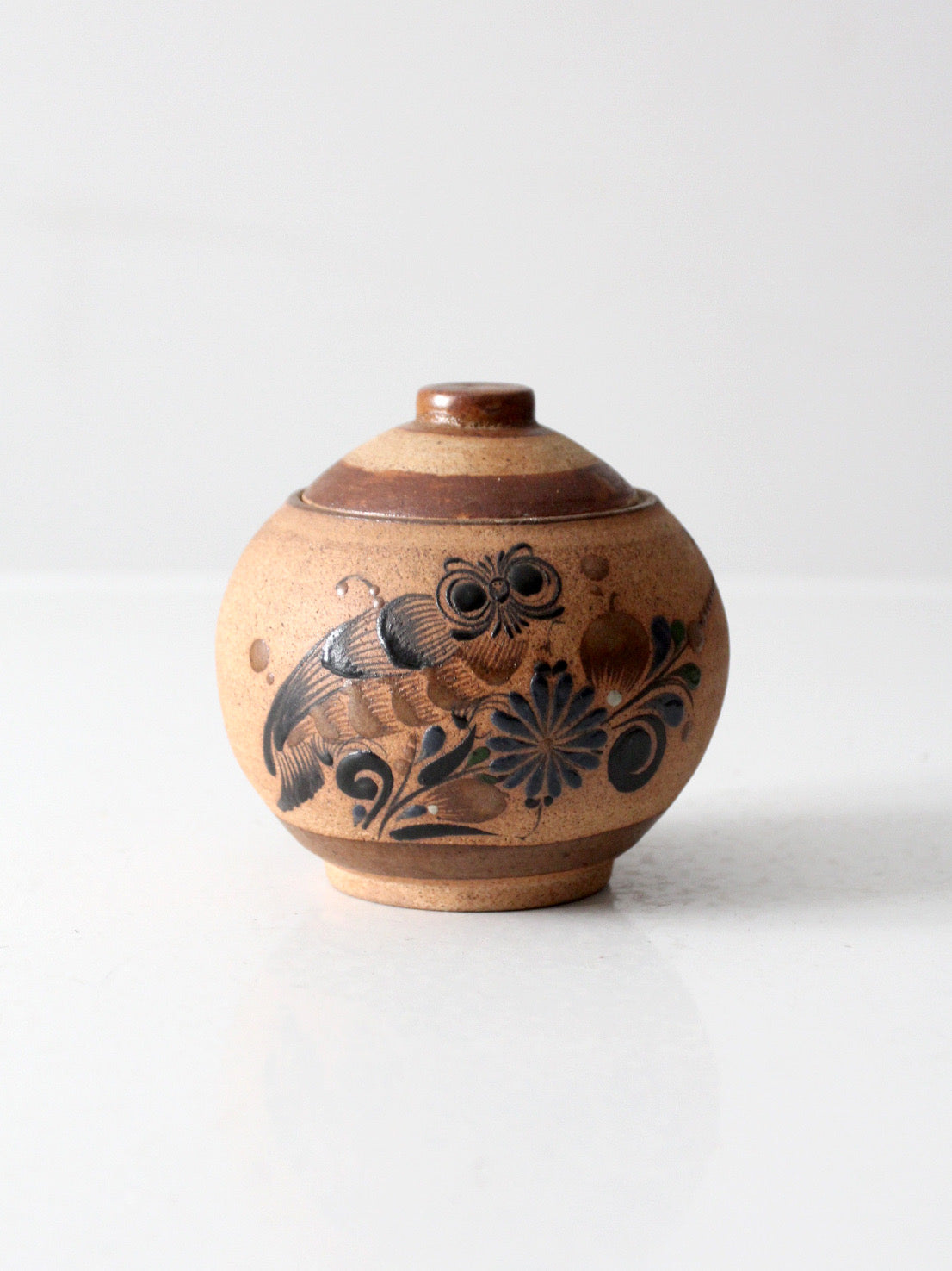mid-century Mexican Tonala style pottery jar