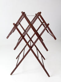 antique primitive folding wood drying rack
