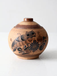 mid-century Mexican Tonala style pottery jar