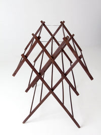 antique primitive folding wood drying rack