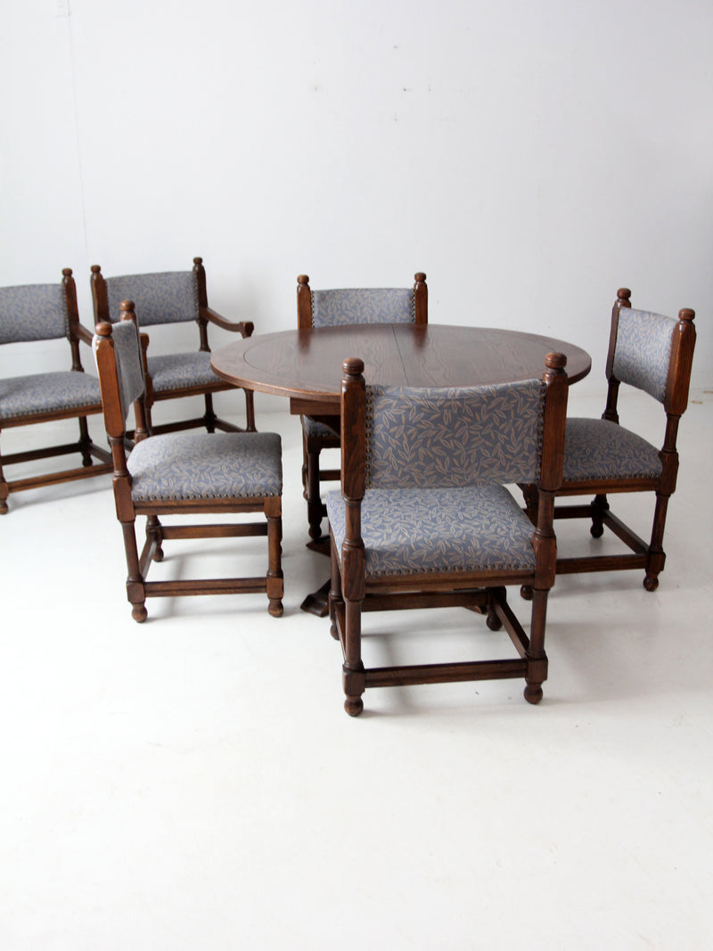 vintage Jacobean Revival style set of 6