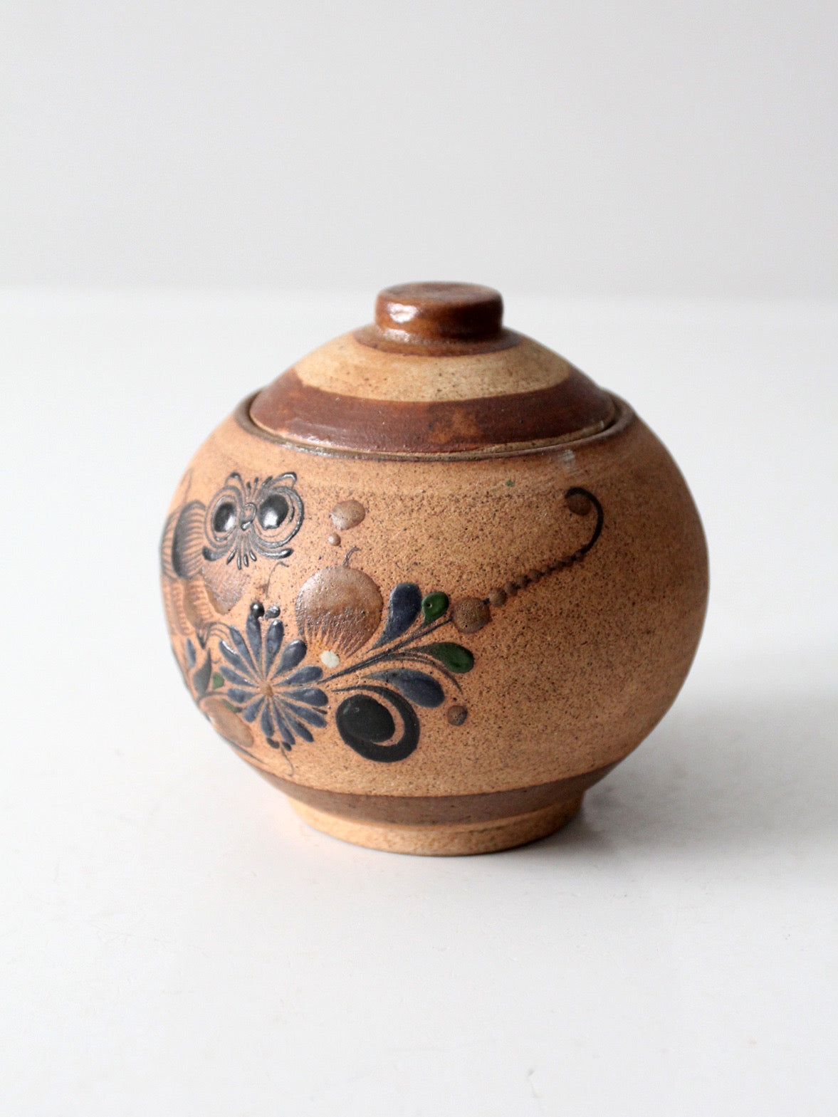 mid-century Mexican Tonala style pottery jar