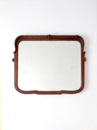 antique Art Nouveau beveled glass wall mirror