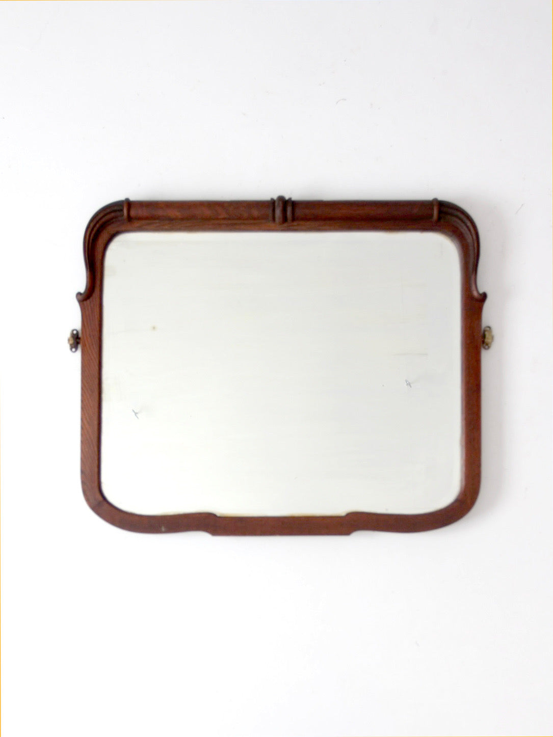 antique Art Nouveau beveled glass wall mirror