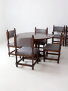 vintage Jacobean Revival style set of 6