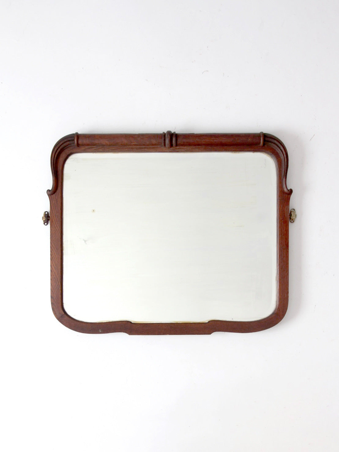 antique Art Nouveau beveled glass wall mirror