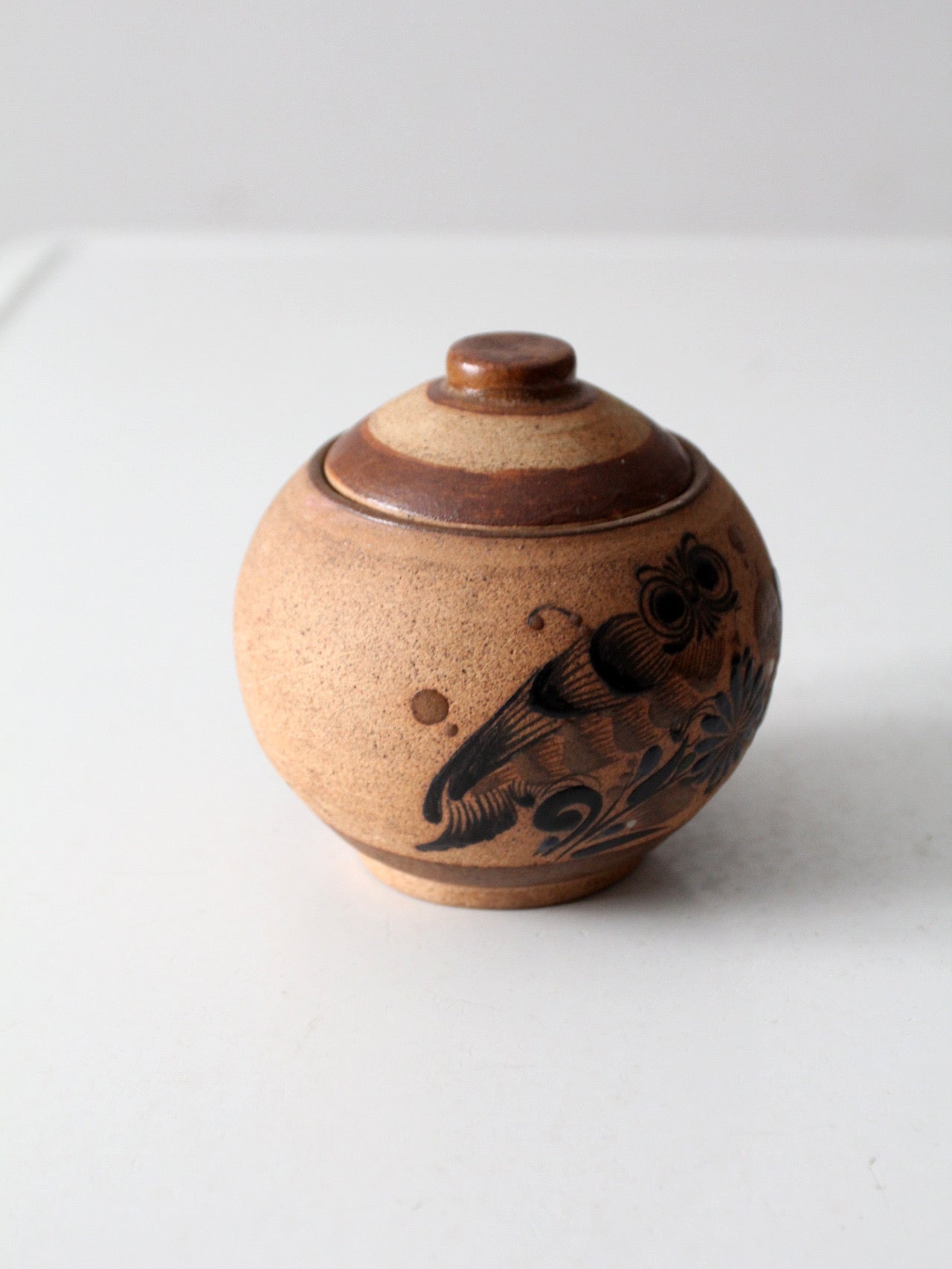 mid-century Mexican Tonala style pottery jar