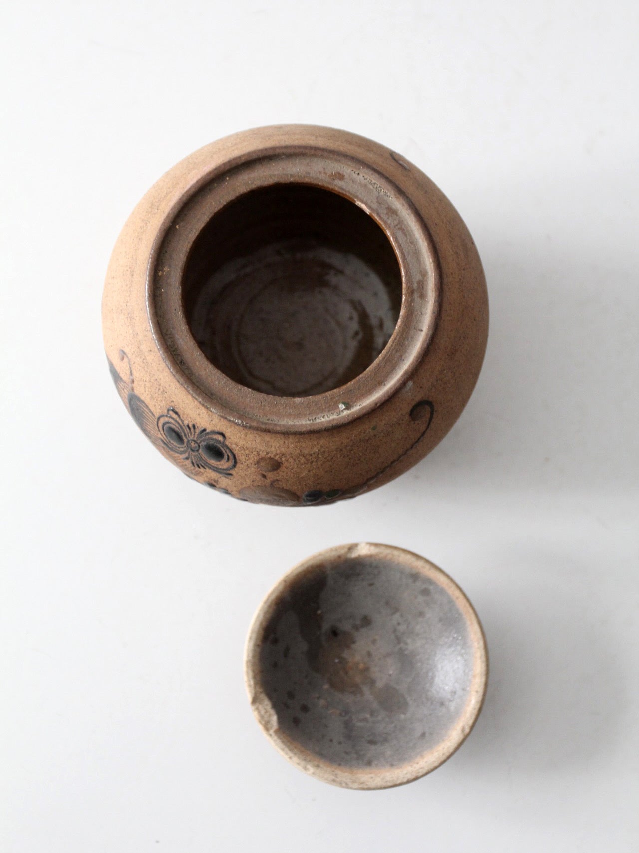 mid-century Mexican Tonala style pottery jar