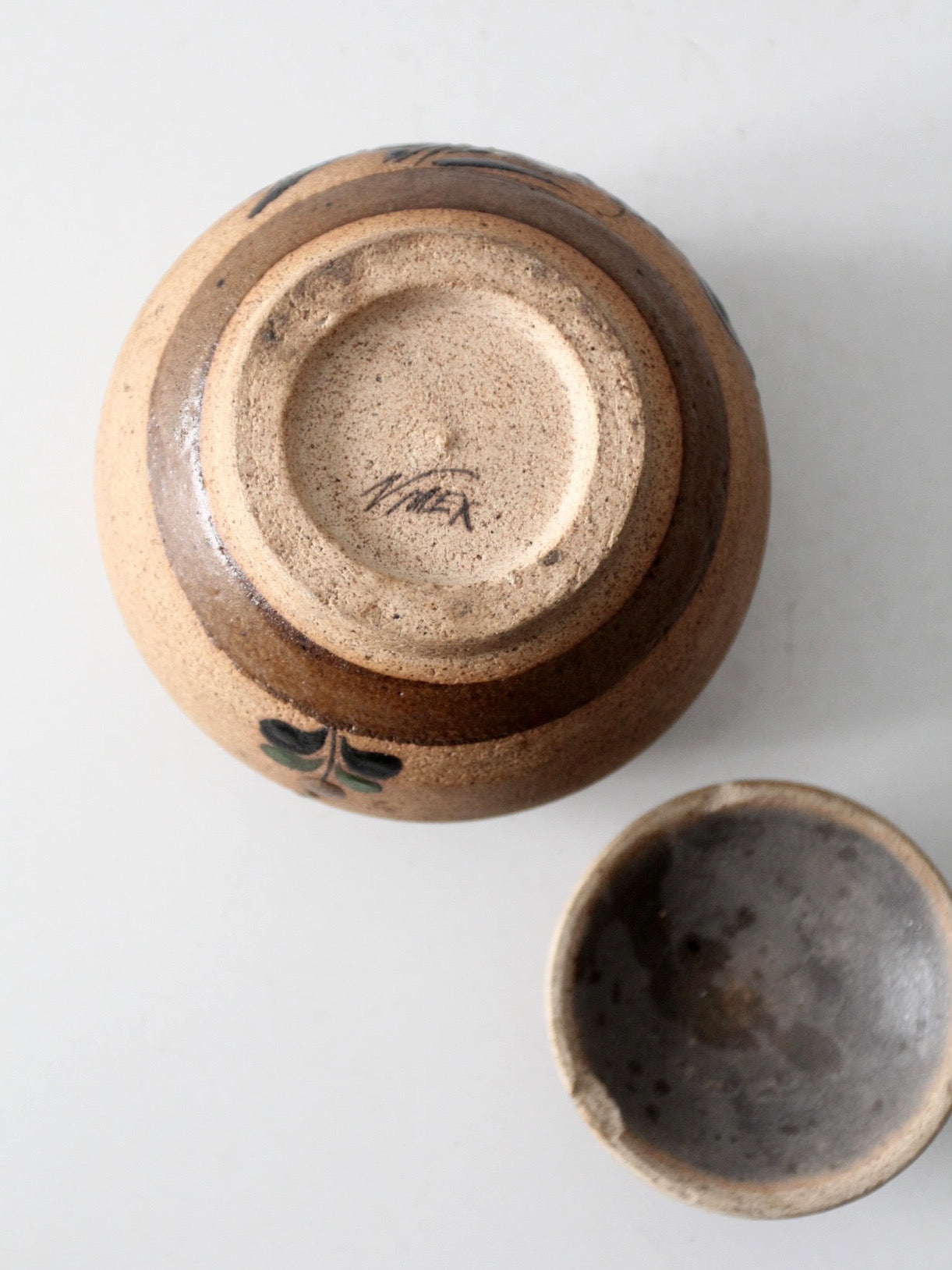 mid-century Mexican Tonala style pottery jar