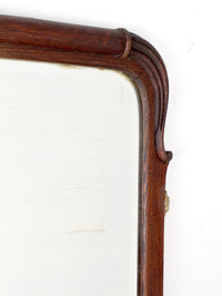 antique Art Nouveau beveled glass wall mirror