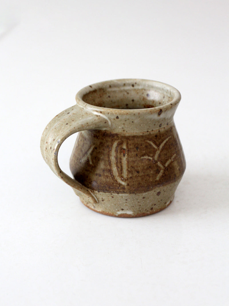 vintage studio pottery mug