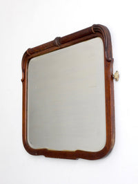 antique Art Nouveau beveled glass wall mirror