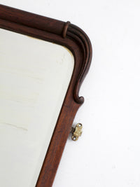 antique Art Nouveau beveled glass wall mirror
