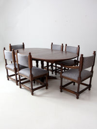vintage Jacobean Revival style set of 6