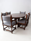 vintage Jacobean Revival style set of 6