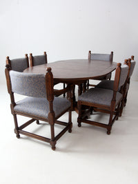 vintage Jacobean Revival style set of 6