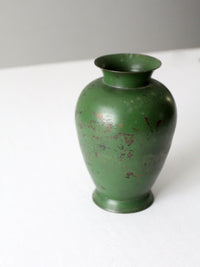 vintage painted metal vase