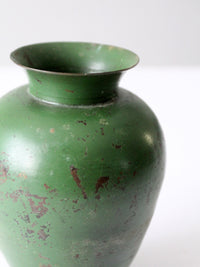 vintage painted metal vase