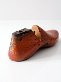 early 20th century wooden cobbler's last