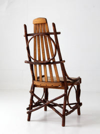 vintage Amish twig furniture | bentwood chair, coffee table, and end table