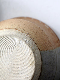 vintage studio pottery soup cups pair