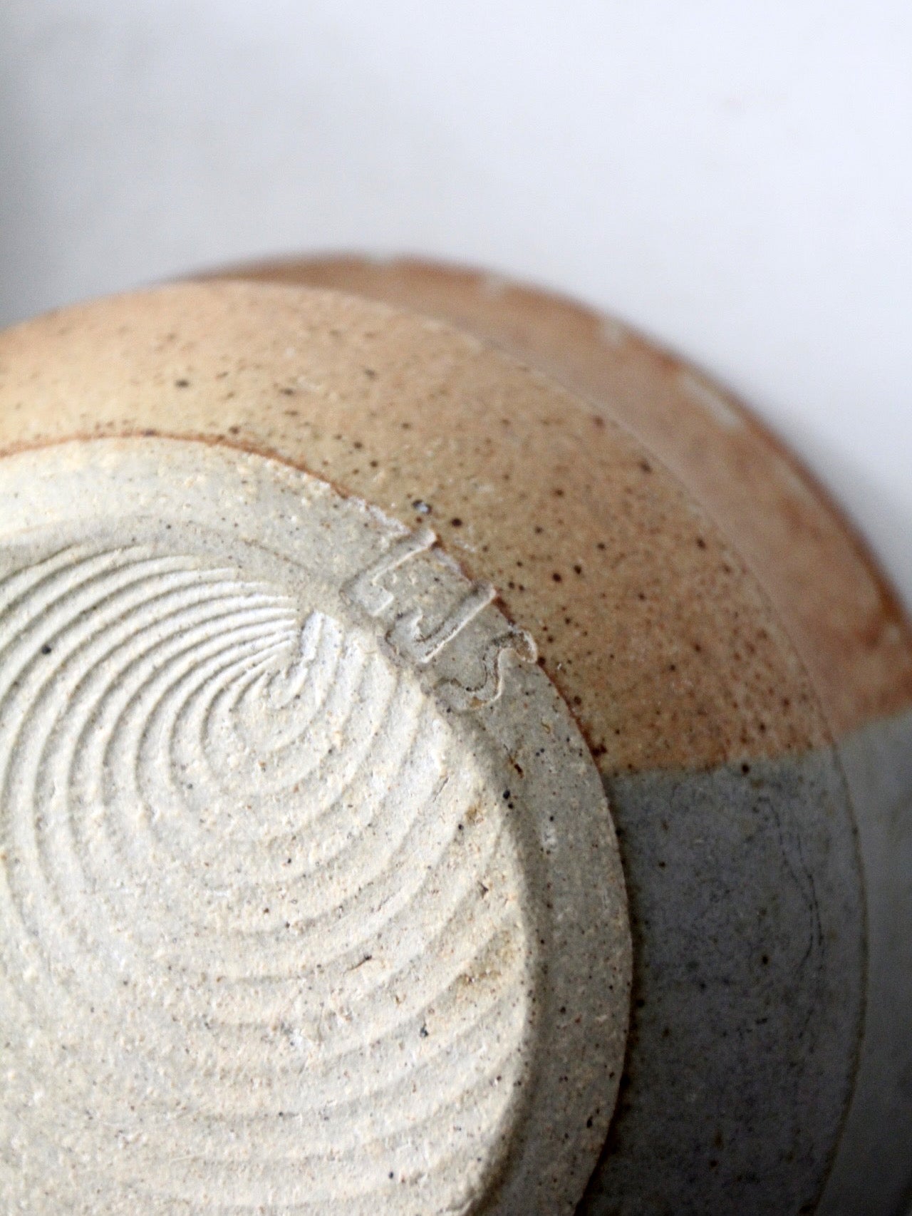 vintage studio pottery soup cups pair