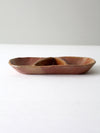 vintage studio pottery divided tray