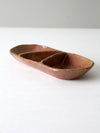 vintage studio pottery divided tray