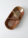 vintage studio pottery divided tray